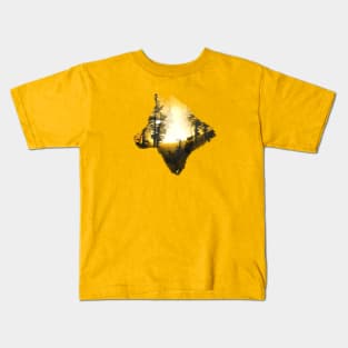 Yellow Wolf Kids T-Shirt